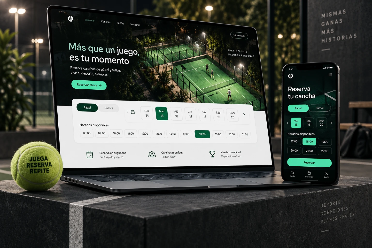 Reservas de canchas · exploración visual de YouThink